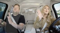 Adele treats US chat show host James Corden to an emotional Carpool Karaoke.            