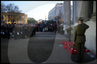 Prince of Wales attends Anzac Day Dawn Service, London, UK.