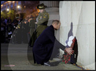 Prince of Wales attends Anzac Day Dawn Service, London, UK.