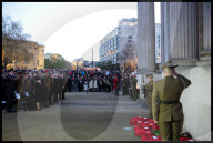 Prince of Wales attends Anzac Day Dawn Service, London, UK.