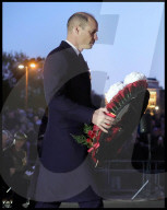 Prince of Wales attends Anzac Day Dawn Service, London, UK.