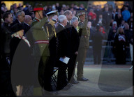 Prince of Wales attends Anzac Day Dawn Service, London, United Kingdom.