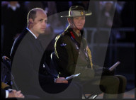 Prince of Wales attends Anzac Day Dawn Service, London, United Kingdom.