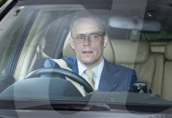 Dominic Raab leaves his home in Esher, Surrey, UK.