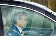 Dominic Raab leaves his home in Esher, Surrey, UK.
