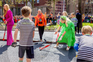 ROYALS - Die niederländische Königsfamilie beim 10. Königstag 2023 in Rotterdam