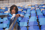 SSC Napoli fans react with disappointment, inside the Diego Armando Maradona Stadium the end of the Napoli-Salernitana football match which finished 1-1 and which did not allow Napoli to win the 2022/2023 championship early