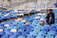 SSC Napoli fans react with disappointment, inside the Diego Armando Maradona Stadium the end of the Napoli-Salernitana football match which finished 1-1 and which did not allow Napoli to win the 2022/2023 championship early