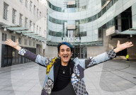 Tim Arnold outside the BBC, New Broadcasting House, London.