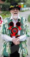 Greensleeves Morris Men dancing on Wimbledon Common, London.