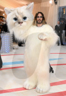 PEOPLE - Met Gala 2023: Jared Leto erscheint als Lagerfelds Katze Choupette