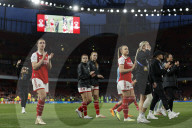 UEFA Champions League semi-final 2nd leg match between Arsenal Women and VfL Wolfsburg Ladies at the Emirates Stadium in London, UK.