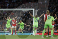 UEFA Champions League semi-final 2nd leg match between Arsenal Women and VfL Wolfsburg Ladies at the Emirates Stadium in London, UK.