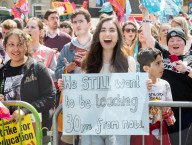 NEU Teachers strike day and rally attended by thousands of teachers and students. 