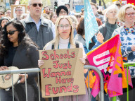 NEU Teachers strike day and rally attended by thousands of teachers and students. 