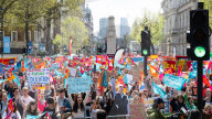 NEU Teachers strike day and rally attended by thousands of teachers and students. 