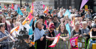 NEU Teachers strike day and rally attended by thousands of teachers and students. 