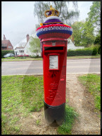 Coronation Post Box in Letchworth, United Kingdom.