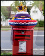 Coronation Post Box in Letchworth, United Kingdom.