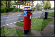 Coronation Post Box in Letchworth, United Kingdom.