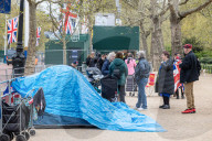 Coronation build up on The Mall London, UK