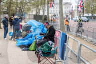 Coronation build up on The Mall London, UK