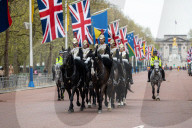 Coronation build up on The Mall London, UK