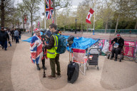 Coronation build up on The Mall London, UK