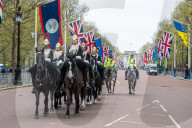 Coronation build up on The Mall London, UK