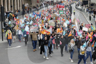 Teacher's march and rally in London, UK.