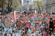 Teacher's march and rally in London, UK.