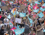 Teacher's march and rally in London, UK.