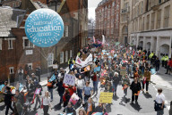 Teacher's march and rally in London, UK.