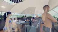 Self-sufficient yacht for an off-grid life at sea.           