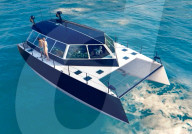 Self-sufficient yacht for an off-grid life at sea.           