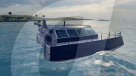 Self-sufficient yacht for an off-grid life at sea.           