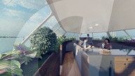 Self-sufficient yacht for an off-grid life at sea.           