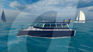 Self-sufficient yacht for an off-grid life at sea.           