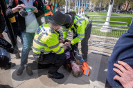 Just Stop Oil demo Parliament Square, London, UK.