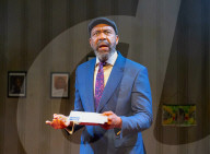 Lenny Henry in August in England at The Bush Theatre, London, UK.