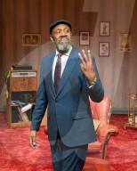 Lenny Henry in August in England at The Bush Theatre, London, UK.