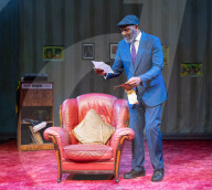 Lenny Henry in August in England at The Bush Theatre, London, UK.