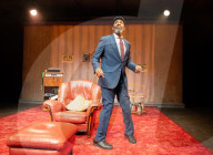 Lenny Henry in August in England at The Bush Theatre, London, UK.