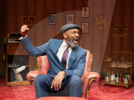Lenny Henry in August in England at The Bush Theatre, London, UK.
