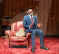 Lenny Henry in August in England at The Bush Theatre, London, UK.