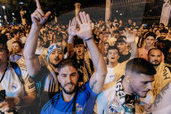 FUSSBALL - Die Fans von Real Madrid feiern ihre zwanzigste Copa del Rey