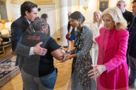 The Prime Minister's wife watches boxing training