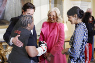 The Prime Minister's wife watches boxing training