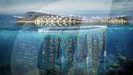 Floating island set to help care for the world's oceans.              