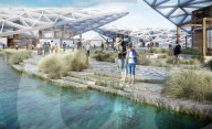 Floating island set to help care for the world's oceans.              